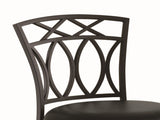Black Swivel Counter Height Stool with Upholstered Seat B062P145516
