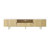 Lving Room Floor-standing TV Cabinet with 16 Color LEDs, Entertainment Center with Storage Doors, TV 57658410