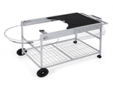 Outdoor Grill Cart for 18-22 Inch Kettle Grills, Metal BBQ Stand with Lid Holder & Storage Rack 76162891