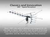 TA-001 360&degRotation UV 45-230MHz/470-860MHz 15-22dB Outdoorn Antenna Black 57799748