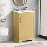 20" Bathroom Vanity with Sink, Bathroom Cabinet with Soft Closing Door, Storage Rack and Adjustable N725P208369D
