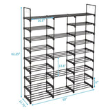 ZNTS 9 Tiers Shoe Rack Storage Organizer Shoe Shelf Organizer for Entryway Holds 50-55 Pairs Shoe, 41157133