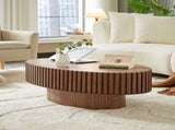 Modern Handcraft Drum Table Length 43.7 inch Ellipse Table for Living Room,Oval Small W2582P188737