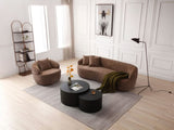 360&deg Swivel Mid Century Modern Curved Sofa, 1-Seat Cloud couch Boucle sofa Fabric Couch for Living W87691483