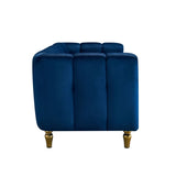 ZNTS Modern Velvet Sofa 83.07 inch for Living Room Blue Color W579107808