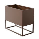 36*18*18 inch Large Mental Rectangular Planter with Shelves and Drainage Holes for Indoor/Outdoor W3077P276895