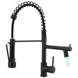 Commercial LED Kitchen Faucet with Pull Down Sprayer, Single Handle Single Lever Kitchen Sink Faucet W1932P155918