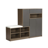 ON-TREND 2-in-1 Shoe Storage Bench & Shoe Cabinets
, Multi-functional Shoe Rack with Padded Seat, WF314405AAE
