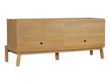 Vintage Sideboard Buffet Cabinet, 56.8" W x 18" D x 34.2" H, 4-Door Storage Cabinet with Metal N780P347334N