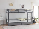 Twin Over Twin Convertible Bunk Bed with 2 Storage Drawers, Metal Bunk Bed Can 58532352