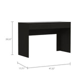 ZNTS Black Wengue 2-Drawer Computer Desk B06280444