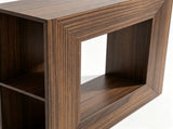Modern Square Open-Frame Console Table with Side Storage Shelves, RGB LED Lights, APP & Remote 68578674