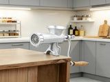 Manual Meat Grinder with Steel Table Clamp, 1 Blade 2 Cutting Plates, 3 Sausage Tubes, Hand Mincer 90466921