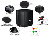 132 Gallon Folding Rain Barrel Water Collector Black 97678622