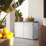 Outdoor Storage Shed, 34 Cu Ft Horizontal Outdoor Storage Cabinet, Lockable Outdoor Storage Box for 04808708