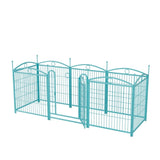 ZNTS Dog Playpen Indoor 32 inch 8 Panels Metal Dog Pen Pet Dog Fence Outdoor Exercise Pen with Doors, W368P234003