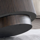 31.5 inch Modern Faux Marble Pattern Stickers Coffee Round Coffee for Living Room,Small W2582P312644