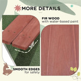 Wooden outdoor children's picnic table - Brown 90630593