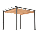 ZNTS 10' x 10' Aluminum Patio Pergola with Retractable Pergola Canopy, Backyard Shade Shelter for Porch, W2505P155204