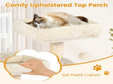 44" Multi-Level Cat Tree with Spacious Top Perch, 2-Door Condo & Hammock for Indoor Cats -Beige 07725534