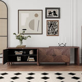 70"-90" Extendable TV Cabinet, Modern Entertainment Center with Storage and Adjustable Shelves, Mid W1435P190370