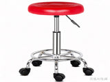 Round Stool with Lines Rotation Bar Stool Red 61896617