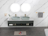Modern Oval 24"x14" Above Bathroom Vessel Sink, Bathroom Sink for Lavatory Vanity Cabinet W127281985