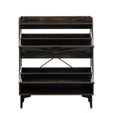 Shoe Cabinet with 2 Flip Drawers& Open Shelves,Modern Entryway Shoe Storage Cabinet, SlimNarrow W679P154753