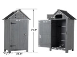 Outdoor Tool Storage Cabinet, Wooden Fir Garden Shed with Single Storage Door 10406110