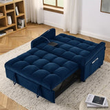 Loveseats Sofa Bed with Pull-out Bed,Adjsutable Back and Two Arm Pocket,TypeC and USB Charging with W1413124444