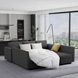 Modular 5-Seater Sectional Sofa with 2 Ottoman, Convertible U Shaped Sofa Couch with with Storage, B2716P356036