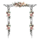 ZNTS Flat Roof Wrought Iron Arches Plant Climbing Frame 31343687