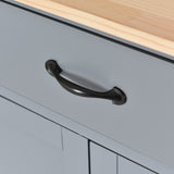 Kitchen Island Cart with Solid Wood Top and Locking Wheels,54.3 Inch Width,4 Door Cabinet and Two 49541331