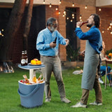 Outdoor Cooler Table, 4 Gallon Portable Cooler Side Table with Handle, Bottle Opener and Lift Top 64692168