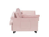 Modern velvet sofa, sofa pull-out bed, small love seat casual sofa with back, with pillow, pockets, 82640220