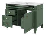 30'' Bathroom Vanity with Top Sink, Modern Bathroom Storage Cabinet with 2 Drawers and a Tip-out N710P206904F