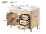 30-Inch Bathroom Vanity with Ceramic Sink, Soft-Close Doors and Drawers, Modern Traditional N729P512871N