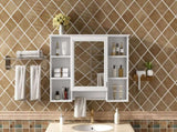 3-in-1 Bathroom Mirror Cabinet, 41-inch Wall Mounted Medicine Cabinet with Adjustable Shelf & Soft N710P358613K
