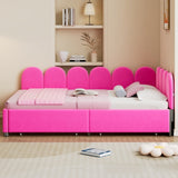 Full Size Upholstered Daybed with 2 Drawers, Velvet Sofabed with Soft Fabric Headboard, No N733P194901R