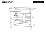 30" Bathroom Vanity with Ceramic Sink Top, Solid Wood Legs, Soft-Close Double Doors & N759P474678K