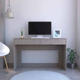 Meridian 2-Drawer Writing Desk Light Gray B062111627