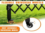 Foldable Security Gate, Expandable Safety Barrier with 360&deg Swivel Casters Lockable Design, 21487063