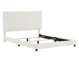 Queen Size White Boucle Upholstered Platform Bed B108P160258