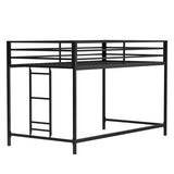 Adam sturdy junior twin loft bed black for kids, space saving, Loft Bed with easy climbing Ladder B083P168426
