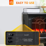 Electric Fireplace Stove, 18" Freestanding Fireplace Heater with Realistic Flame, Overheating 86361169