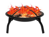 22" Four - legged Folding Iron Brazier Wood Pit Decoration for Backyard Poolside 95649701