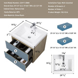 30" Floating Bathroom Vanity with Sink, Modern Wall-Mounted Bathroom Storage Vanity Cabinet with W1573P152696