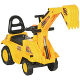 ZNTS 2-in-1 Ride On Excavator Pull Cart with Horn 39828968