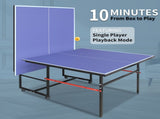 8ft Mid-Size Table Tennis Table Foldable & Portable Ping Pong Table Set for Indoor & Outdoor Games 59711211