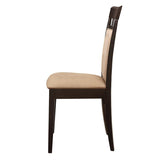 Beige and Cappuccino Upholstered Side Chairs B062P145462